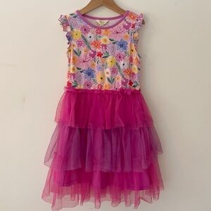 MATILDA JANE Colorful Wildflowers Tiered Tulle Dress